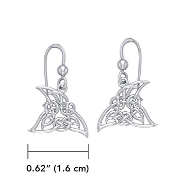 Celtic Shark Fin Silver Earrings TER1722 - Jewelry